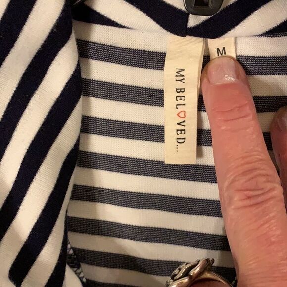 My Beloved size medium striped jacket/wrap - Picture 7 of 9